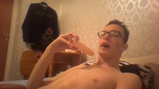 Skinny teen gives him self a facial (facials and lick cum) compilation
