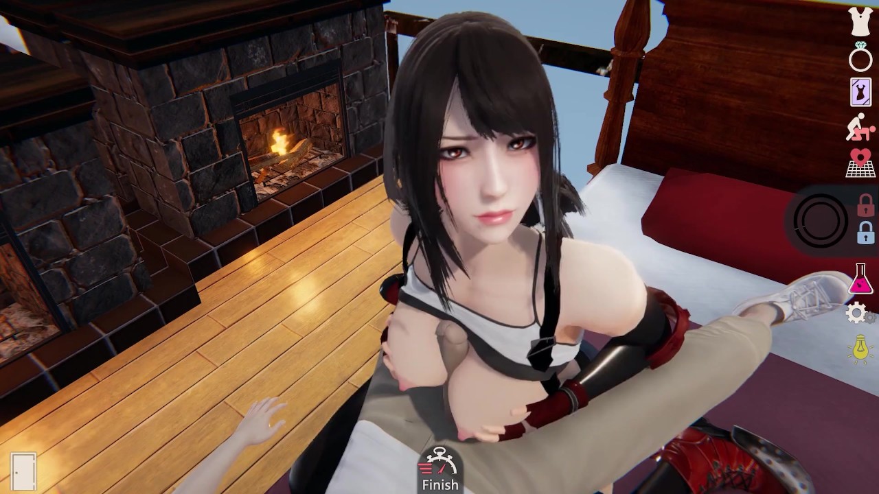 AI Syoujyo Tifa Lockhart is giving a fantastic boobjob