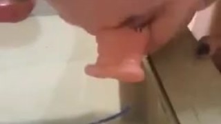 Good piggy eating cum and sucking bbc