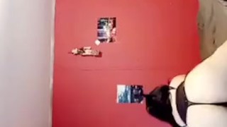 Cosplay teen pillow humping in lingerie 