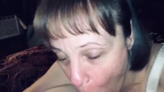 POV Mature cougar wife love’s sucking young meat