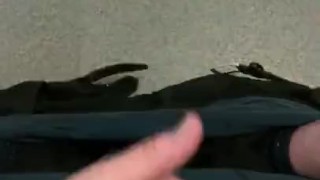 Wanking my cock in the toilets and cuming on the walls