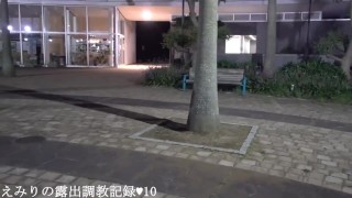 えみり 男子トイレで全裸露出放尿＆野外お散歩