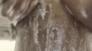 Playing With My Tits in The Shower