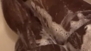 Husband spying on our neighbors big booty wife in the shower (got caught)