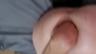 Finally fitting a massive bottle in my ass makes me leak cum on my hole