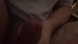 After anal play quick jerk off and cum