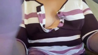 Stare at my tits and visualize titty fucking me 