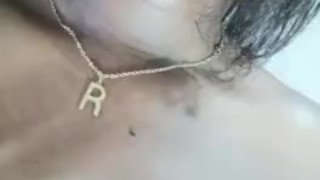 Playing with my big tits and nipples