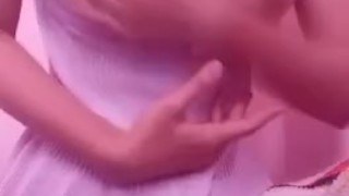 asian playing and smacking her perfect tits