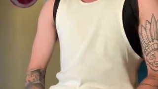 Aussie ftm gets loud and wet while jerking to orgasm 