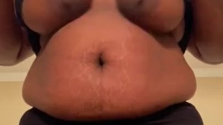 wifey titty flopping and sucking her nipples before bedtime 