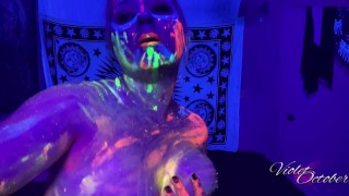 Slow and Sensual Glowpaint & Oil Dancing