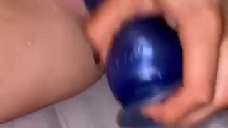 Soaking wet squirting with my dildos 