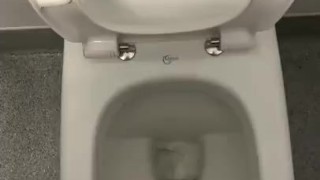 Playing with myself in the public toilets shooting my big Cumshot 