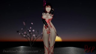 MMD R18 4k Kangxi with a Black mini skirt Dress - Phone Numbe - 1036