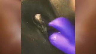 Butt plug and vibrator play