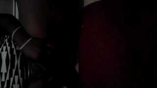 Solo ebony freak pussy play in bathroom 