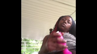 Outside pussy play