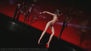 MMD R18 4k Red Bikini Mitsu - Chung Ha - Stay Tonight -1077