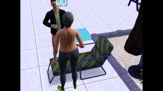 Sex by the pool on a plank bed with a bbw | sex mod, sims 3