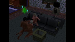 Swing meeting of two families on the doorstep of the house | video game sex