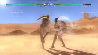Hot battle in the desert of naked girls | Dead or Alive 5, 3d anime