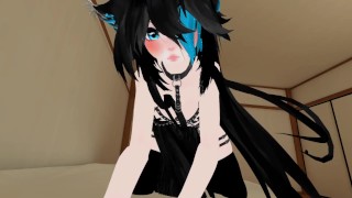 Sexy BDSM Black Blue Long Hair Gives Sex Therapy POV Lap Dance And Ride