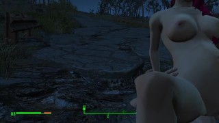 Got pregnant from a passerby right on the road | Fallout Porno