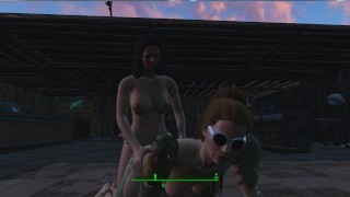 Piper fucks me with a strapon in front of everyone | Fallout 4 Sex Mod