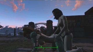 Piper fucks me with a strapon in front of everyone | Fallout 4 Sex Mod