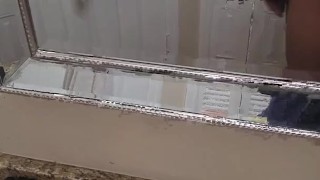 Hung black dick masturbating