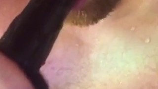 Frotting and Docking, I sucked my cum off the dildo after cumming