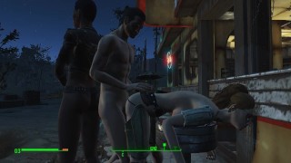 Sex in a cafe on a chair. Girl wanted anal after battle | Fallout 4