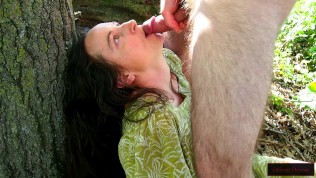 Forest Pixie Overwhelmed by Thick Cock Fucking Her Mouth, Cum on Her Face 