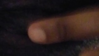 Rubbing clit to orgasm *hairy pussy*