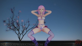 MMD SFW Sex Pink Misaka Bondage Bikini - Hold Dance - 1079
