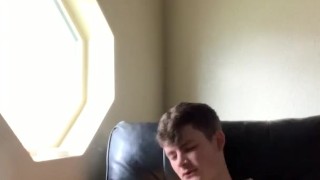 Jerking off in my office while my roommates are downstairs