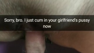 I double cumming in your girlfriend's unprotected womb! [Cuckold.Snapchat]