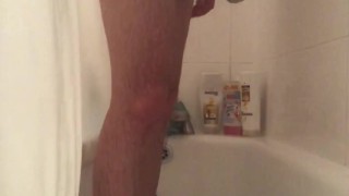 I used my Dirty SOCK for a GREAT JERK OFF in the SHOWER
