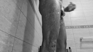 Shower time, for you, cumshot, solo male masturbation