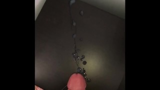 Almost caught!! Hung twink cumplosion in friends room 