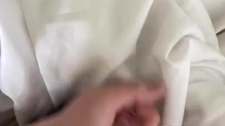 Wanking and Pre-cuming all over my dick with big cumshot at the end