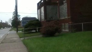 Outside exposing private parts & cumshots in Detroit Michigan