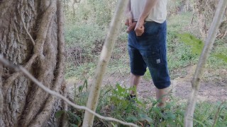 big dicked twink caught pissing in the woods