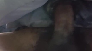 CLOSE UP CUMSHOT: dick riding pocket pussy wet orgasm