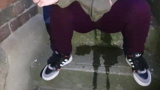 Alice - Smoking, Then Pissing my Already Wet Leggings Again! So wet! :3