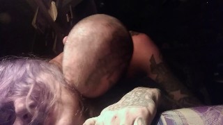 Painal couch time fun at friends house
