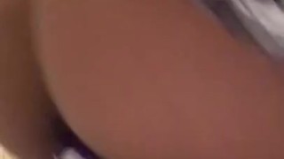 Ebony uses three different toys for double penetration while home alone 