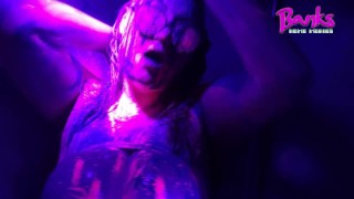 Neon UV Paint Sploshing! Blacklight Synth Rave Music Video